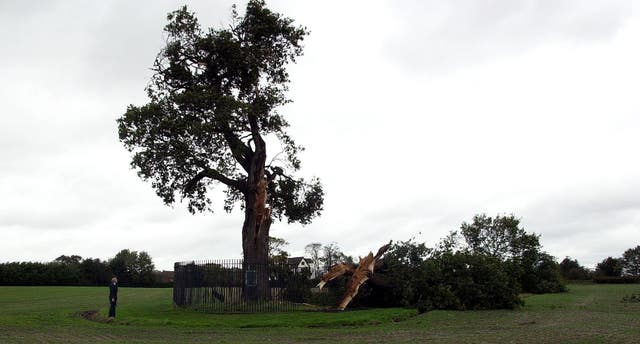 Gales storm damage Shropshire