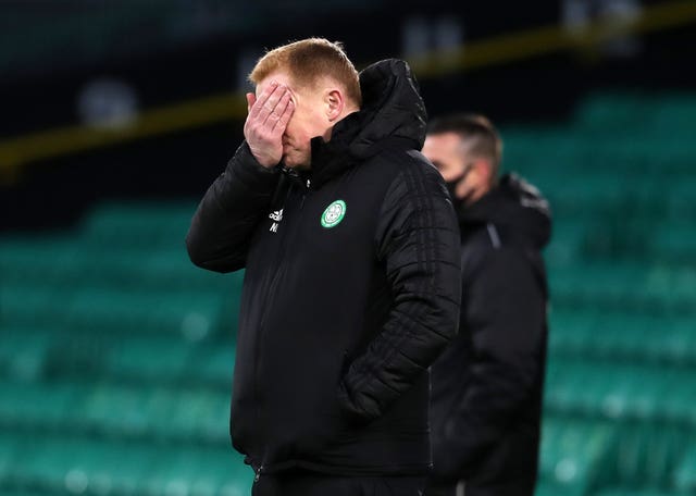 Neil Lennon looks dejected