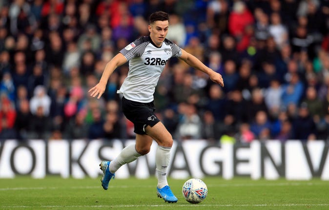 Derby’s Tom Lawrence (pictured) and team-mate Mason Bennett were charged with drink driving following a team bonding session.