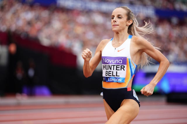 Great Britain’s Georgia Hunter Bell during the Women’s 800m during the Wanda Diamond League Series London Athletics Meet at the Queen Elizabeth Olympic Park, London.