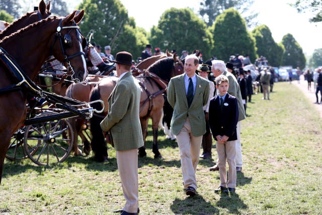 The Earl of Wessex with son James at the Royal Windsor Horse Show