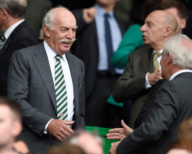 Celtic principal shareholder Dermot Desmond (left) wants Champions League football 