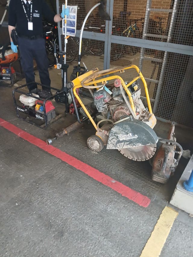 Police seize suspected stolen power tools