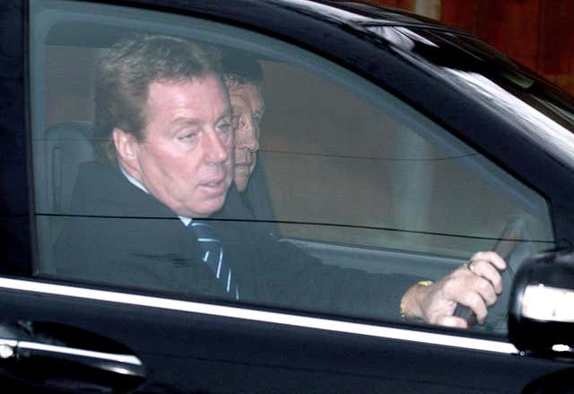 Harry Redknapp drives his car