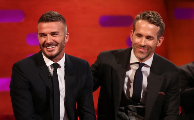 David Beckham, left, and Ryan Reynolds