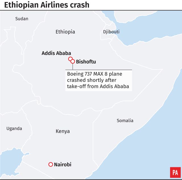 The site of the Ethiopian Airlines crash