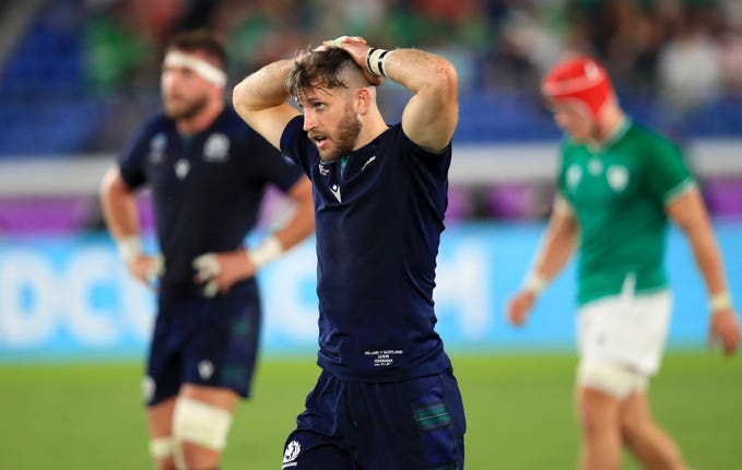 Scotland were beaten 27-3 by Ireland in Yokohama
