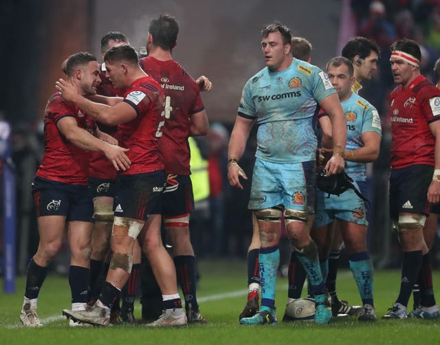 Exeter were knocked out of the Champions Cup after losing 9-7 to Munster