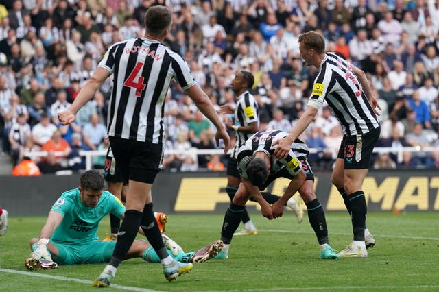 Fabian Schar's own goal wrapped up Arsenal's victory