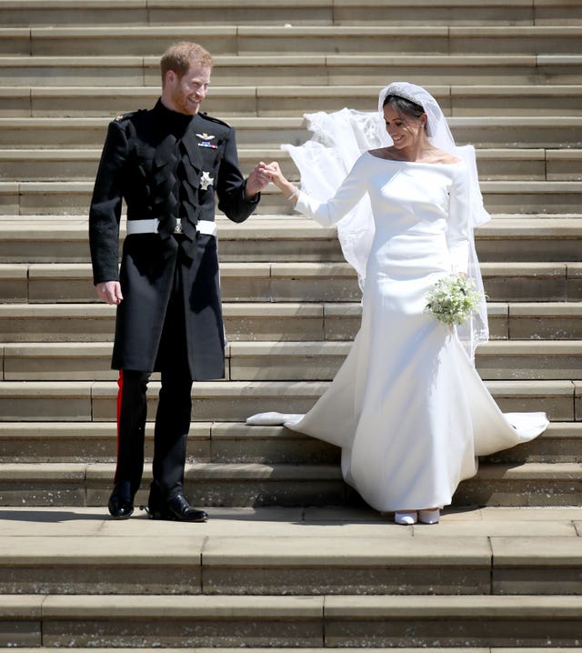 The Duke and Duchess of Sussex on their wedding day