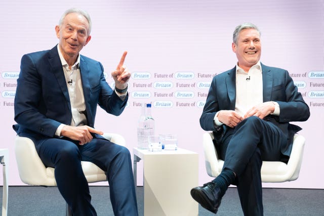 Sir Tony Blair and Sir Keir Starmer in 2023