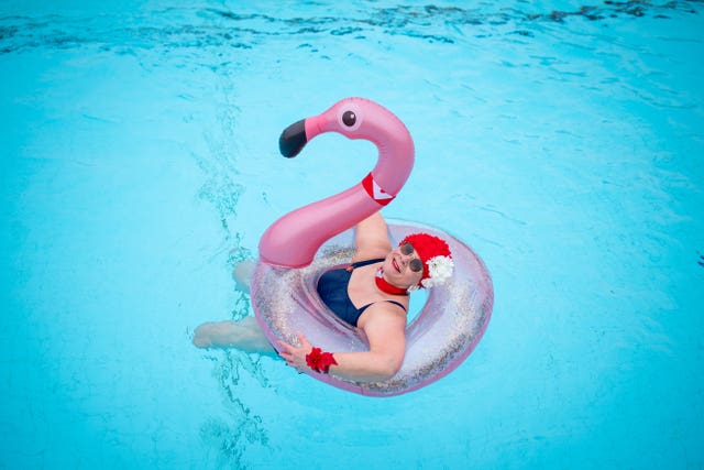 Nicola Foster at Hillingdon Lido, Uxbridge, following the easing of England’s lockdown