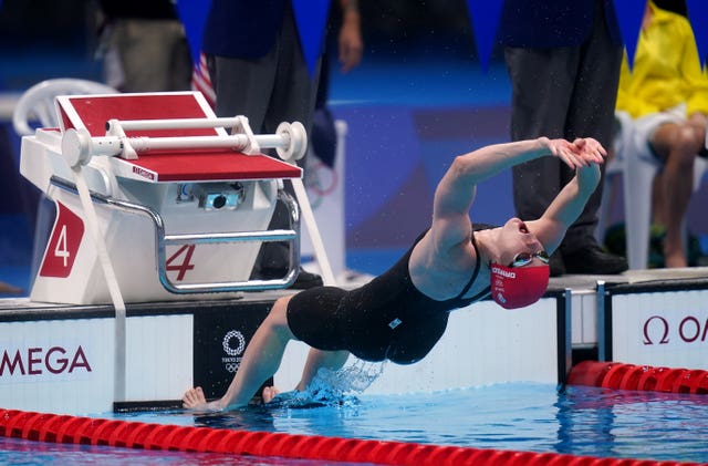 Kathleen Dawson slipped in her push off at the start of the race (Adam Davy/PA)