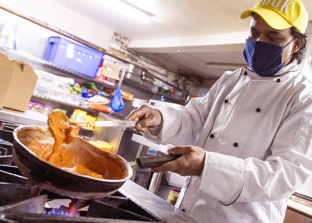 Meals being prepared at Panas Gurkha