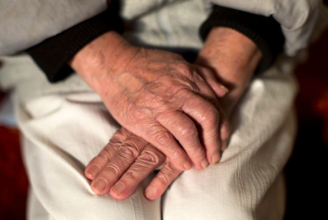 Elderly woman's hands