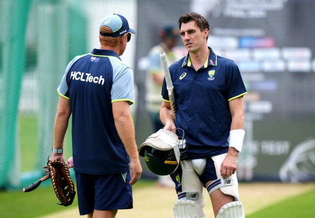 Australia head coach Andrew McDonald and captain Pat Cummins