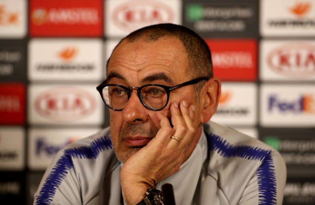 Maurizio Sarri found his position under the spotlight (Mike Egerton/PA)