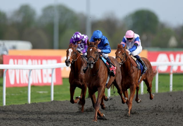 Notable Speech (centre) made his first three appearances at Kempton