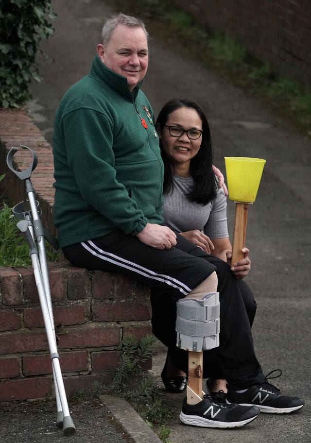 Steve Watson with his wife Atchari