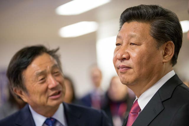 Ren Zhengfei with China’s President Xi Jinping