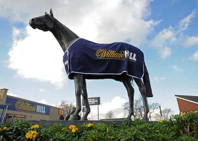 The statue of Double Trigger at Doncaster Racecourse