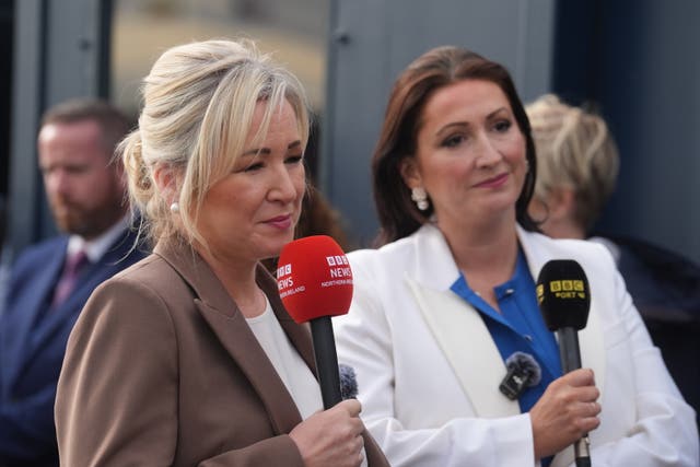 Northern Ireland First Minister Michelle O’Neill and deputy First Minister Emma Little-Pengelly
