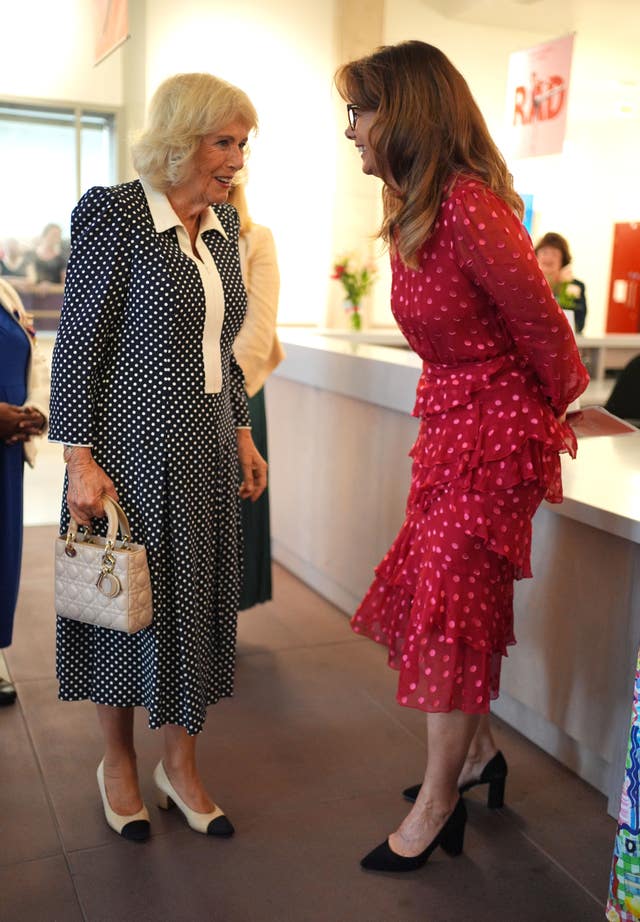The Queen chats to Dame Darcey Bussell at the Royal Academy of Dance