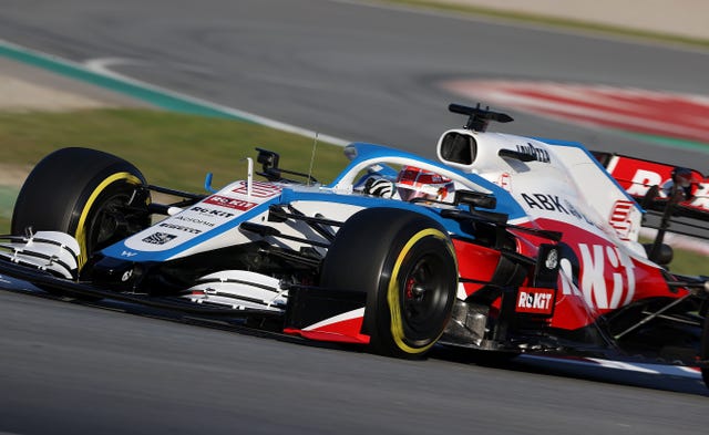 Russell in action for Williams during pre-season testing (David Davies/PA)