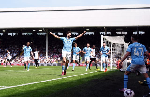 Josko Gvardiol bagged a brace for dominant Manchester City