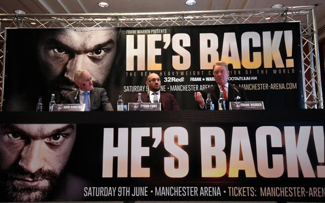 Promoter Frank Warren is convinced Tyson Fury can work his way back to the top of the sport (Victoria Jones/PA Images)