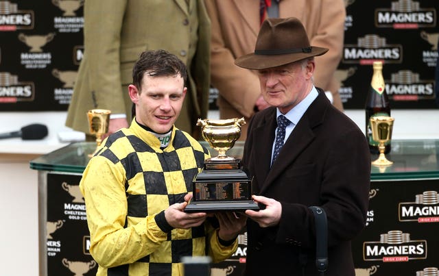 Willie Mullins, with jockey Paul Townend, has waited a long time to get his hands on the Gold Cup