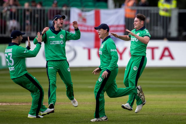 Teenager Josh Little, right, impressed for Ireland, claiming four England scalps