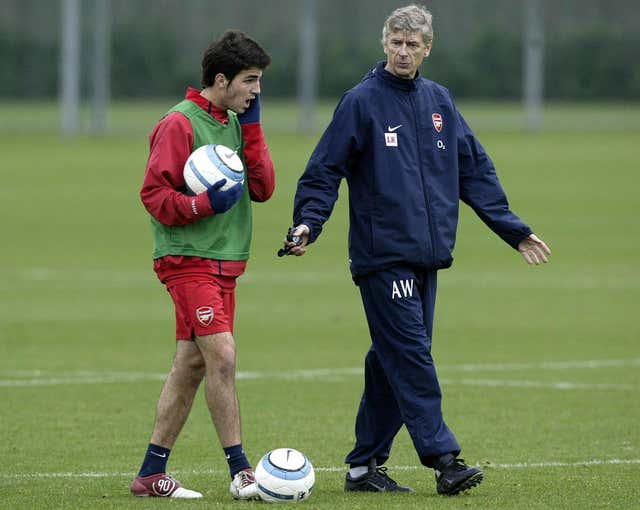 Cesc Fabregas (left) was one of the young talents to be given a chance by former Arsenal manager Arsene Wenger