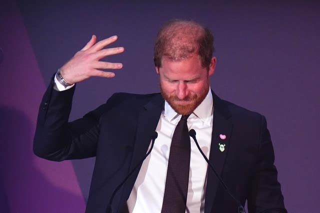 Harry delivers a speech