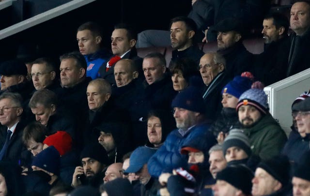 New Stoke City manager Paul Lambert watched the action (Martin Rickett/PA)
