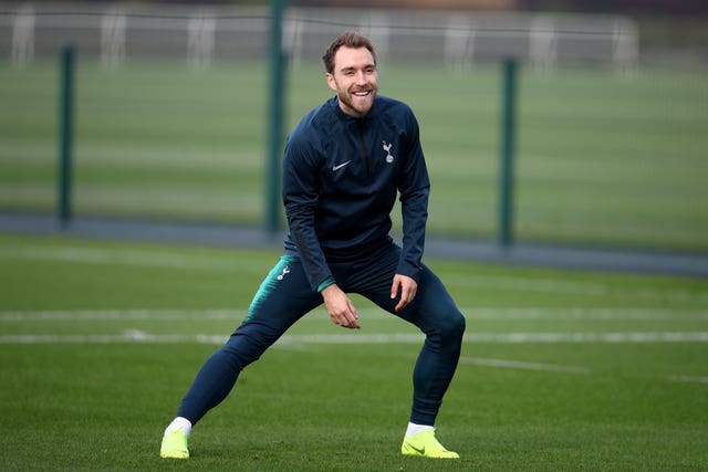 Christian Eriksen trained on his own on Friday