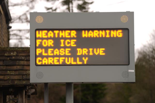 A warning sign in Glossop in the Peak District