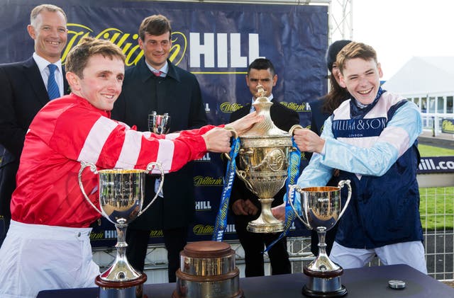 Chris Hayes (left) and Cameron Noble share the Ayr Gold Cup