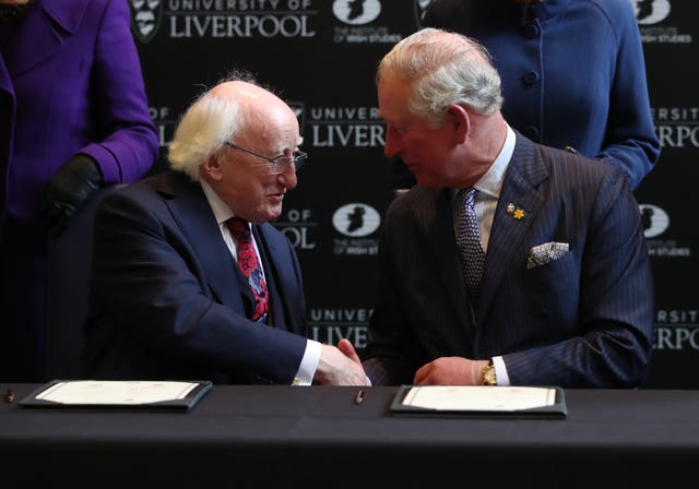 Michael D Higgins and Charles