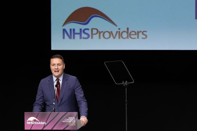 Health Secretary Wes Streeting on stage at the NHS Providers’ annual conference
