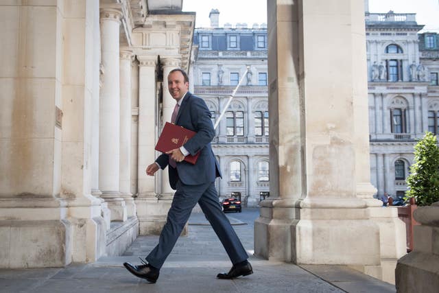 Health Secretary Matt Hancock