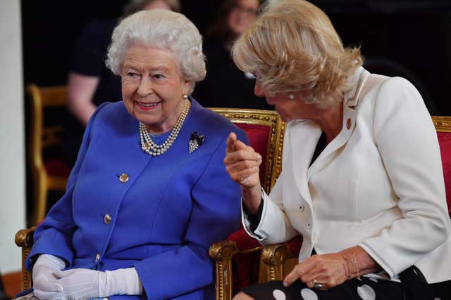 The Queen and Duchess of Cornwall attend Medical Detection Dogs charity’s 10th anniversary (Ben Stansall/PA)