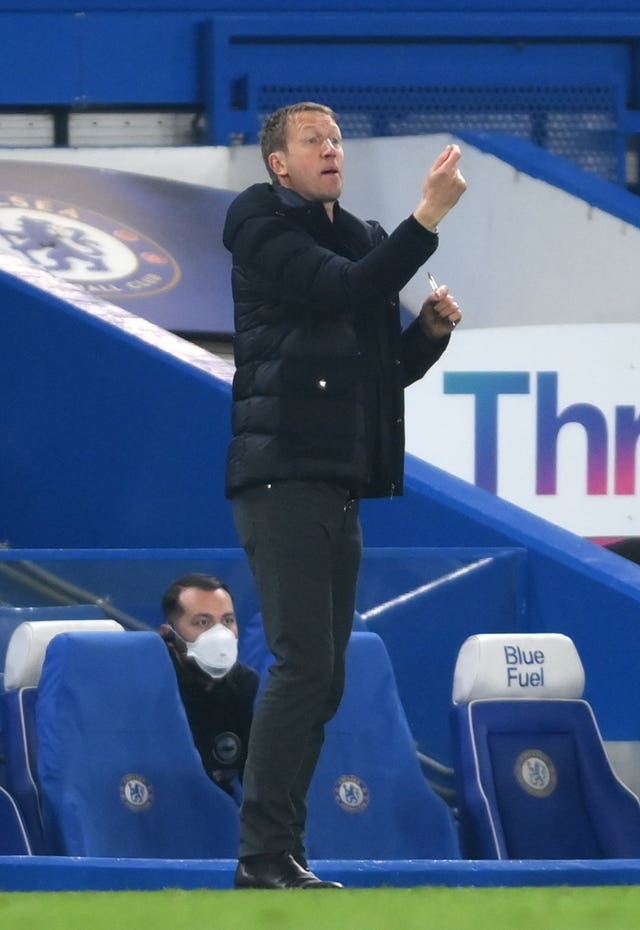 Brighton boss Graham Potter on the touchline