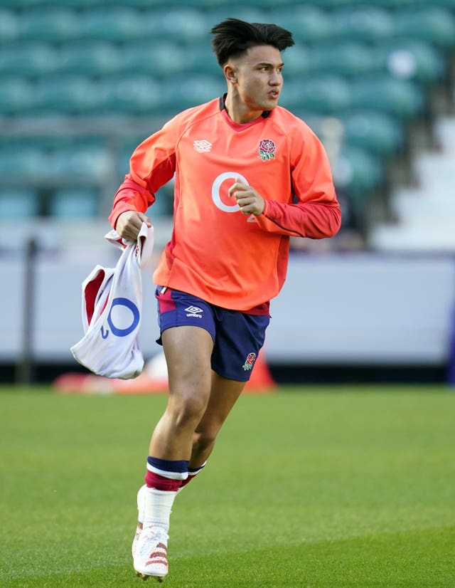 Marcus Smith took part in England's training session at Twickenham on Friday morning