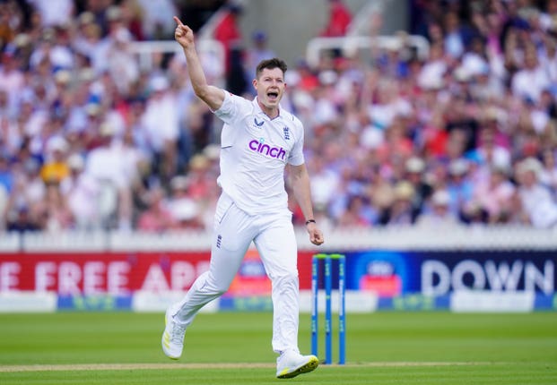 Potts finished his first day in an English shirt with four wickets