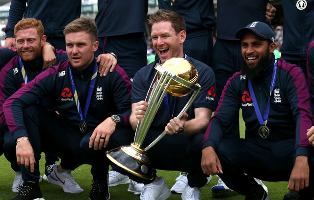 Adil Rashid, right, played all 11 matches in England's World Cup win (Steven Paston/PA)