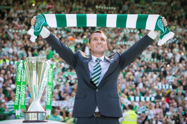 Rodgers was unveiled at Celtic Park in May 2016 
