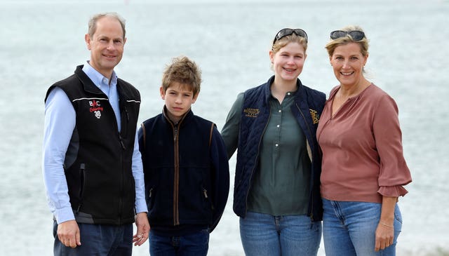 The Earl and Countess of Wessex with their children. Toby Melville/PA Wire