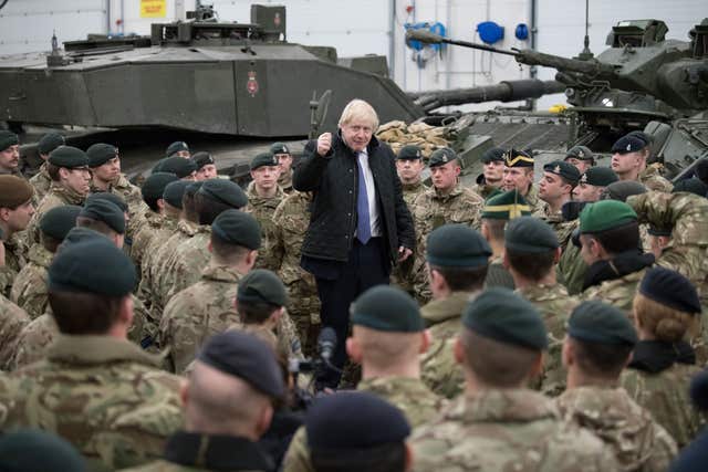 Prime Minister Boris Johnson is due to visit British troops serving in Estonia on Tuesday