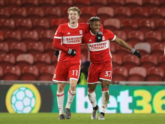 Adama Traore, right, had a two-year spell with Middlesbrough